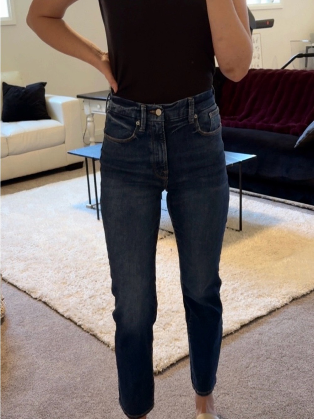 Good American Always Fits Good Legs Straight Jeans